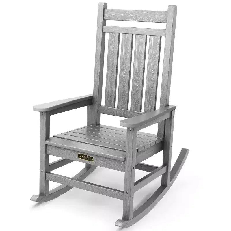 HYLEORY Chaise à bascule Adirondack moderne en résine HDPE