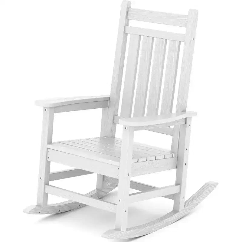 HYLEORY Chaise à bascule Adirondack moderne en résine HDPE