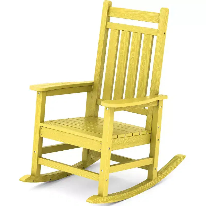 HYLEORY Chaise à bascule Adirondack moderne en résine HDPE