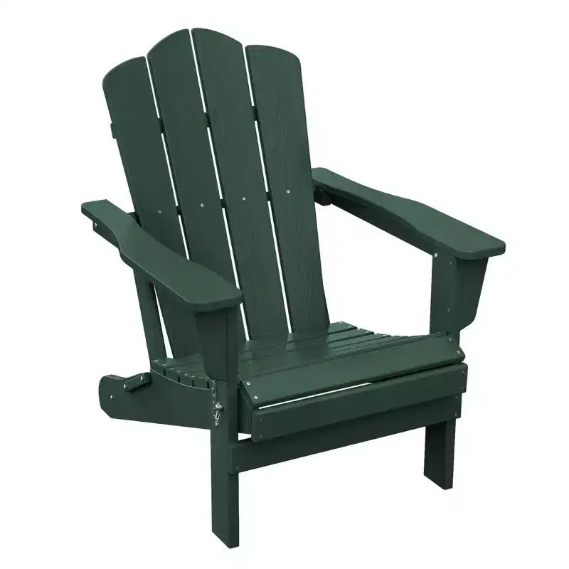 Chaise de patio extérieure HYLEORY en PEHD, Chaise Adirondack pliante