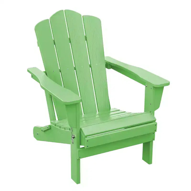 Chaise de patio extérieure HYLEORY en PEHD, Chaise Adirondack pliante