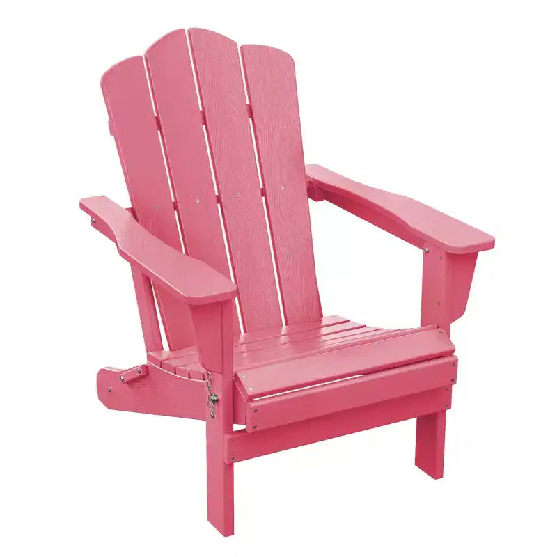 Chaise de patio extérieure HYLEORY en PEHD, Chaise Adirondack pliante