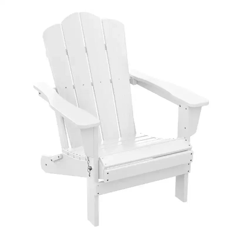 Chaise de patio extérieure HYLEORY en PEHD, Chaise Adirondack pliante