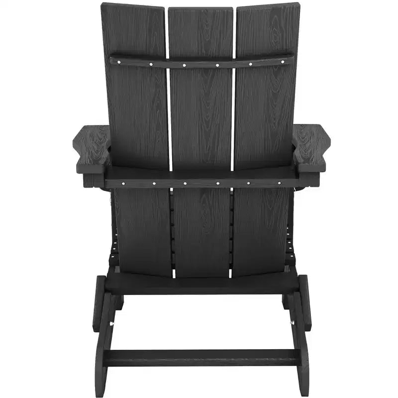 Sedia Adirondack Pieghevole da Esterno in HDPE Hyleory, Schienale Curvo a 103 Gradi