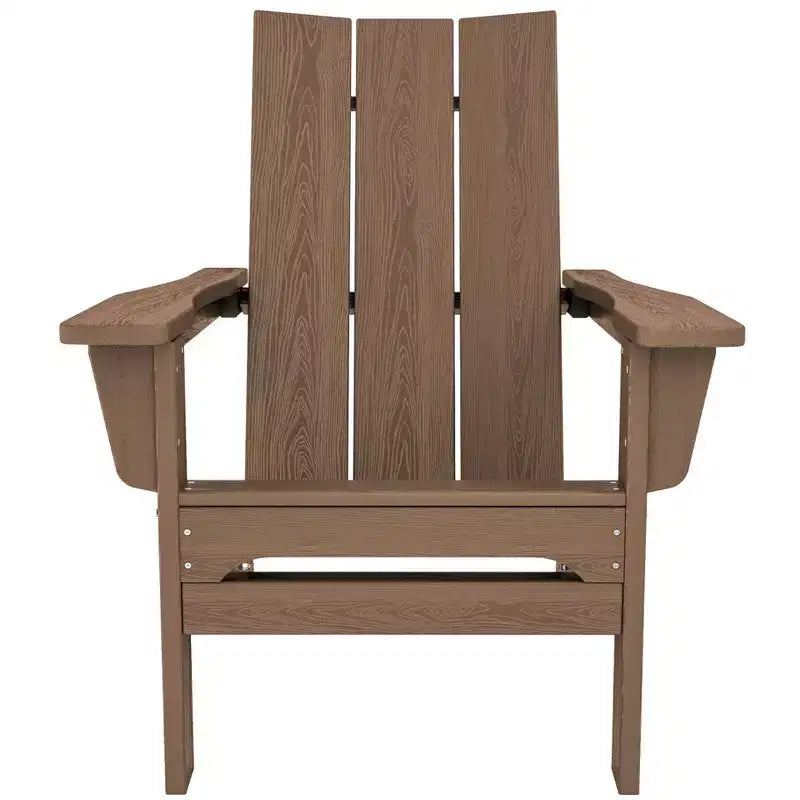 Sedia Adirondack Pieghevole da Esterno in HDPE Hyleory, Schienale Curvo a 103 Gradi
