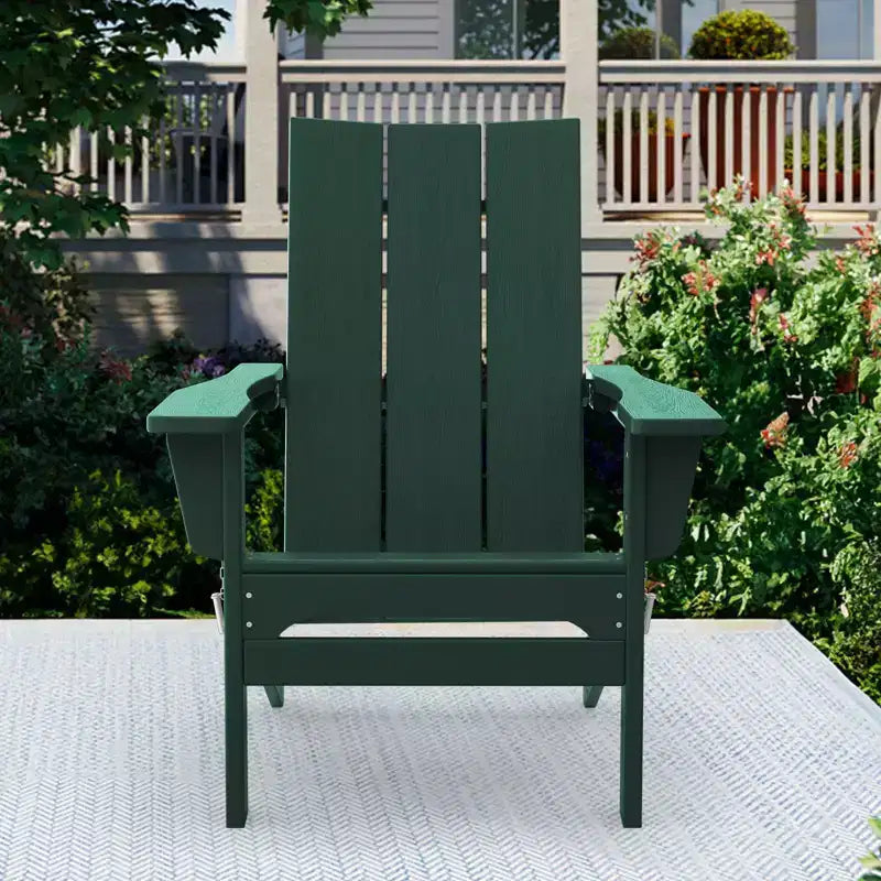 Sedia Adirondack Pieghevole da Esterno in HDPE Hyleory, Schienale Curvo a 103 Gradi
