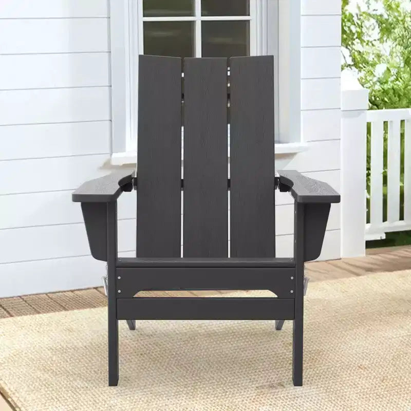 Hyleory Chaise pliante Adirondack d'extérieur en PEHD, dossier incurvé à 103 degrés