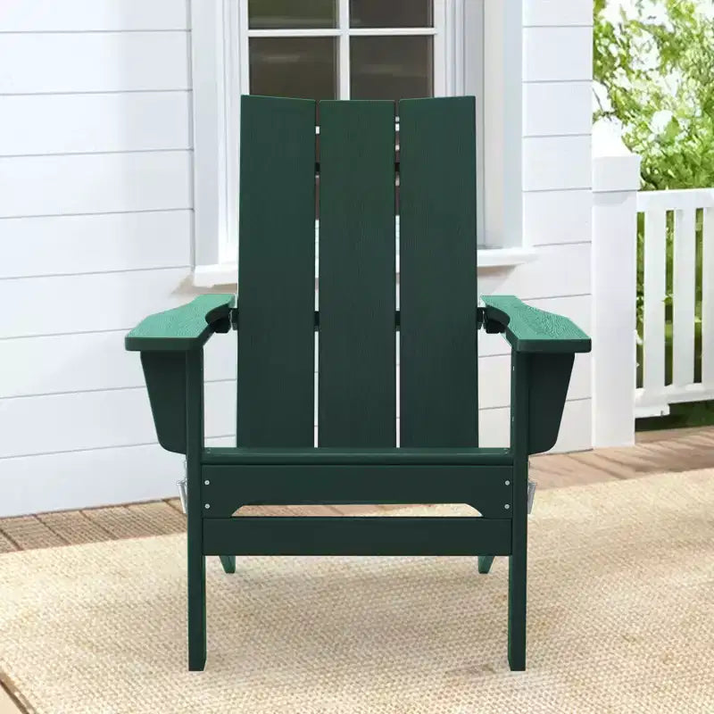 Hyleory Chaise pliante Adirondack d'extérieur en PEHD, dossier incurvé à 103 degrés