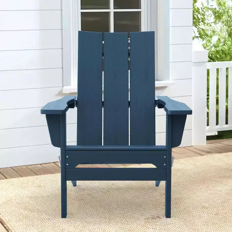 Hyleory Chaise pliante Adirondack d'extérieur en PEHD, dossier incurvé à 103 degrés