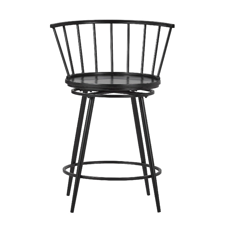 Sgabelli da bancone Olix Windsor girevoli con schienale basso (set da 2) di iNSPIRE Q Modern