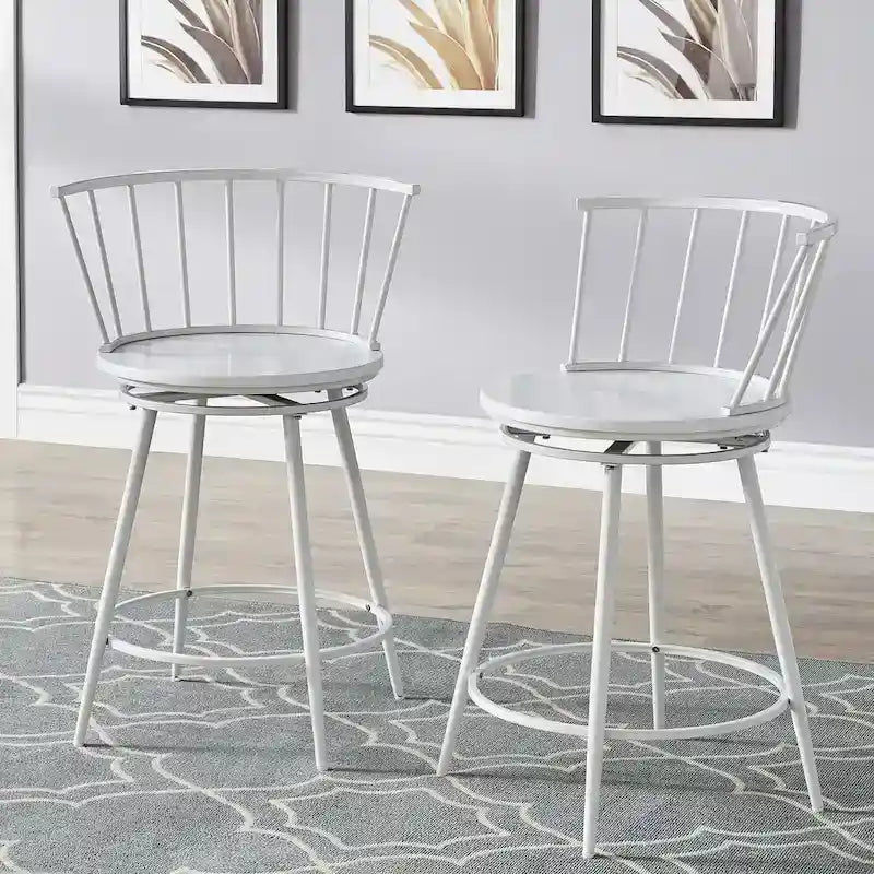 Sgabelli da bancone Olix Windsor girevoli con schienale basso (set da 2) di iNSPIRE Q Modern