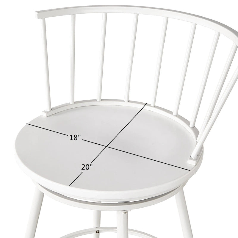 Sgabelli da bancone Olix Windsor girevoli con schienale basso (set da 2) di iNSPIRE Q Modern