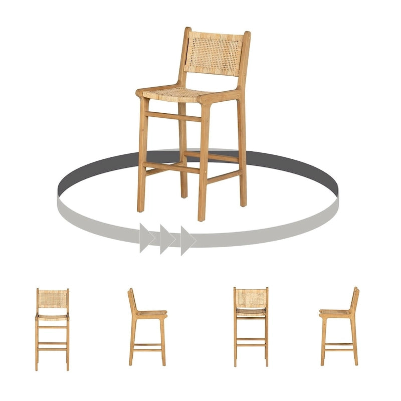 Sgabello in rattan Balka di South Shore