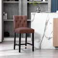 Sgabello da bancone Carter 24 Classic con bottoni, gambe nere