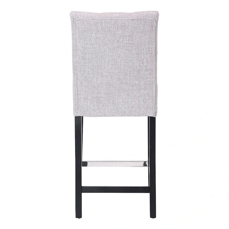 Sgabello da bancone Carter 24 Classic con bottoni, gambe nere
