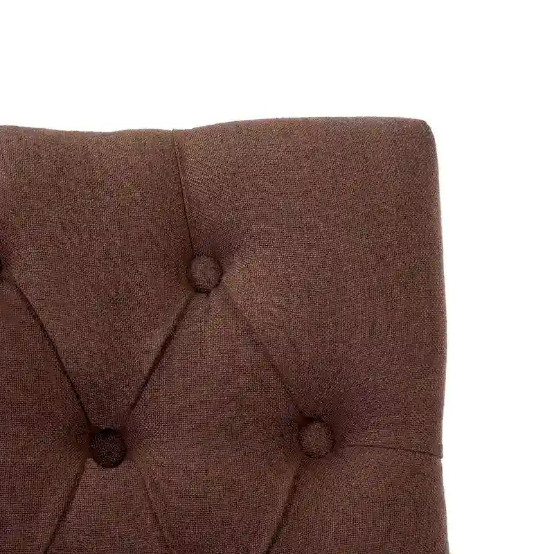 Sgabello da bancone Carter 24 Classic con bottoni, gambe nere