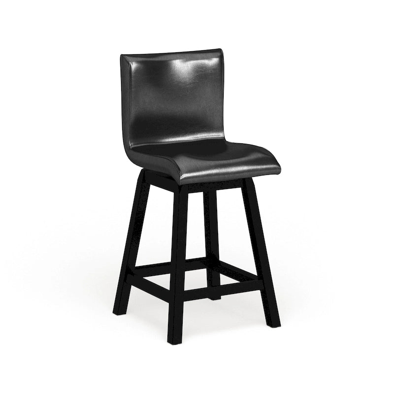 Sedie contemporanee Hace girevoli nere da bancone (set da 2) di Furniture of America