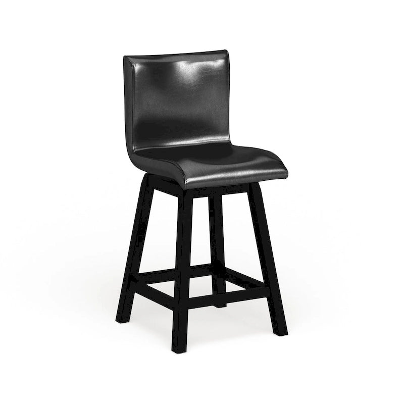 Sedie contemporanee Hace girevoli nere da bancone (set da 2) di Furniture of America