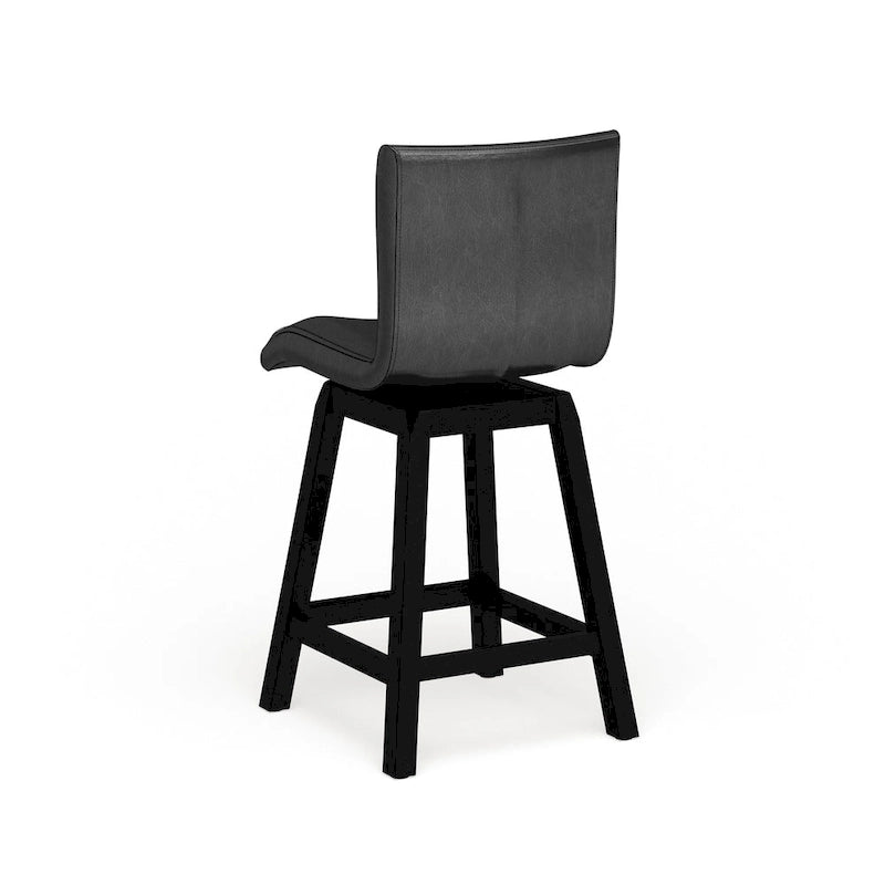 Sedie contemporanee Hace girevoli nere da bancone (set da 2) di Furniture of America