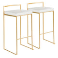 Sgabelli da bar impilabili Silver Orchid Forrest Gold (set da 2)