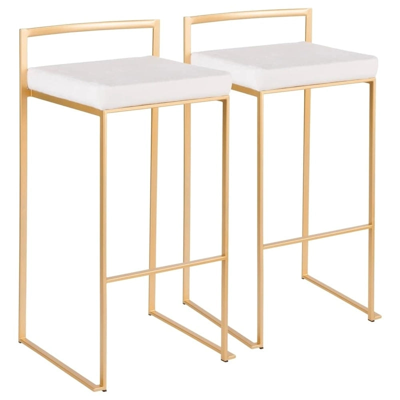 Sgabelli da bar impilabili Silver Orchid Forrest Gold (set da 2)
