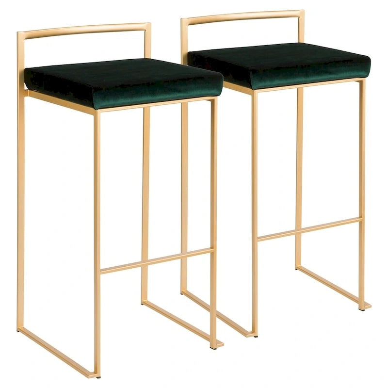 Sgabelli da bar impilabili Silver Orchid Forrest Gold (set da 2)