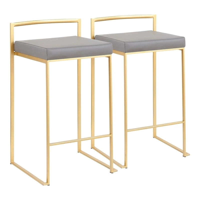 Sgabelli da bar impilabili Silver Orchid Forrest Gold (set da 2)