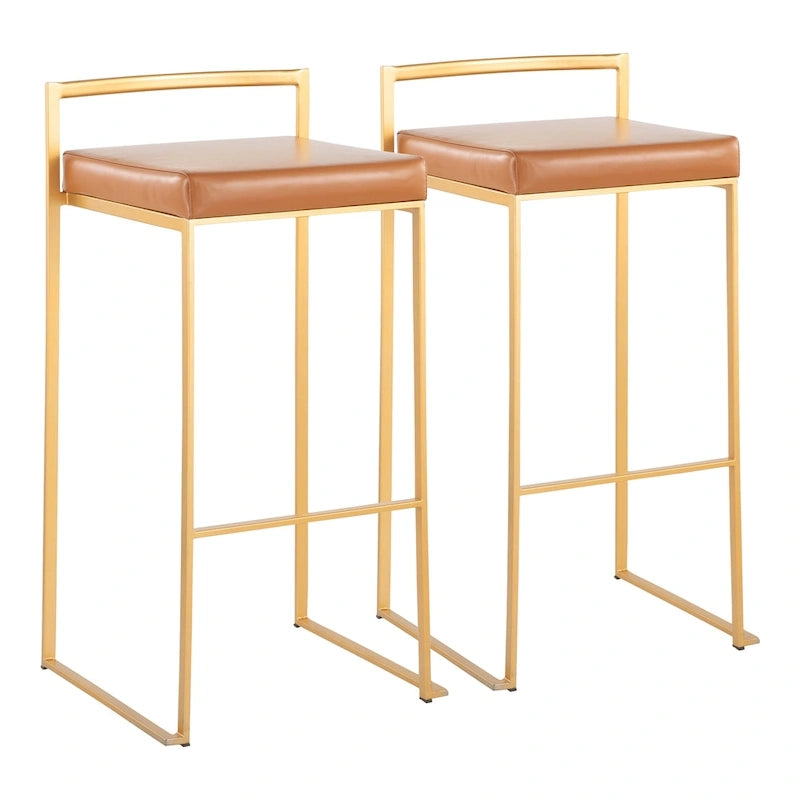 Sgabelli da bar impilabili Silver Orchid Forrest Gold (set da 2)