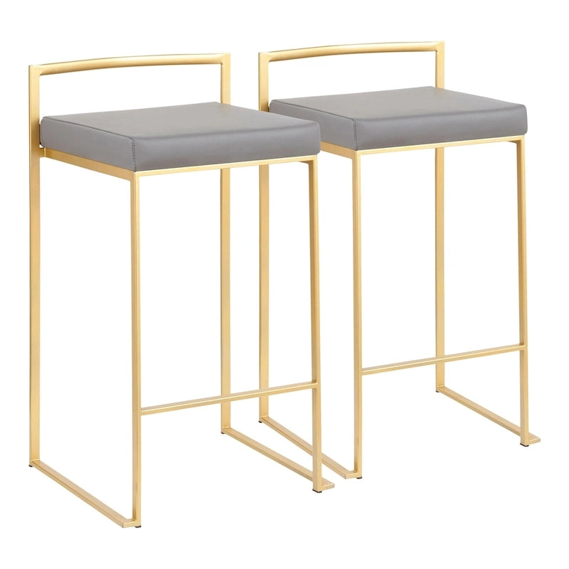 Sgabelli da bar impilabili Silver Orchid Forrest Gold (set da 2)