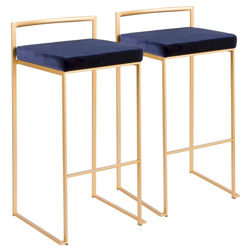Sgabelli da bar impilabili Silver Orchid Forrest Gold (set da 2)