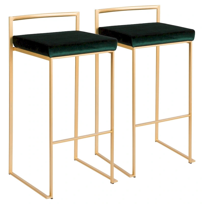 Sgabelli da bar impilabili Silver Orchid Forrest Gold (set da 2)