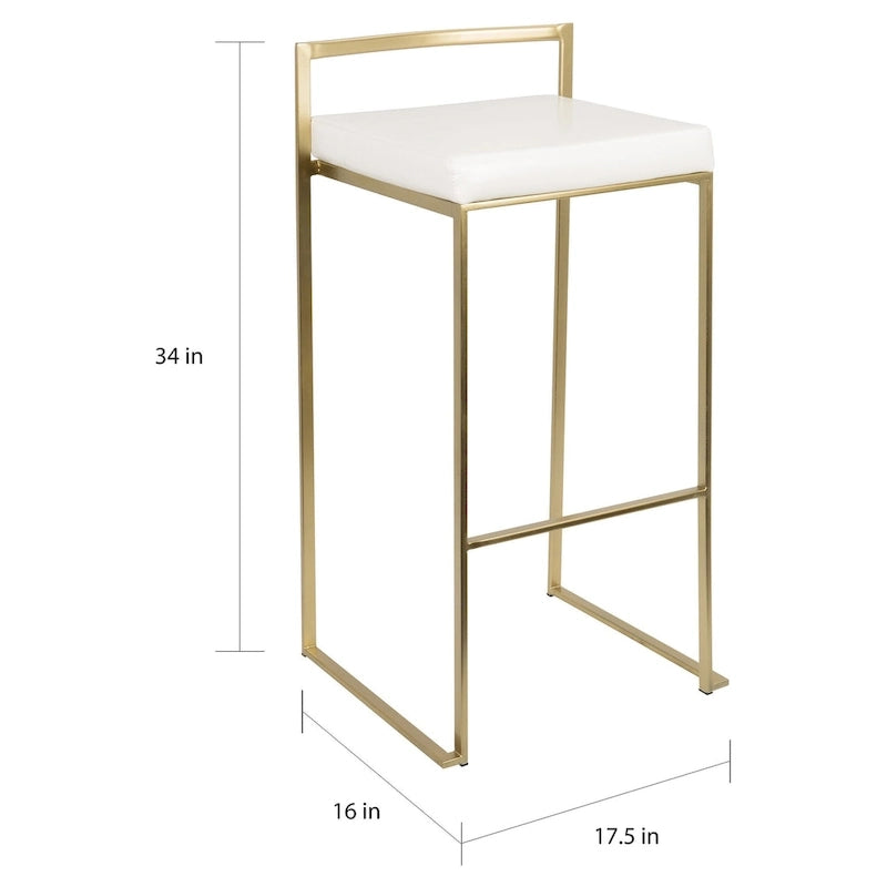 Sgabelli da bar impilabili Silver Orchid Forrest Gold (set da 2)