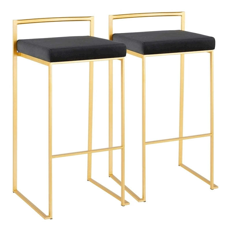 Sgabelli da bar impilabili Silver Orchid Forrest Gold (set da 2)