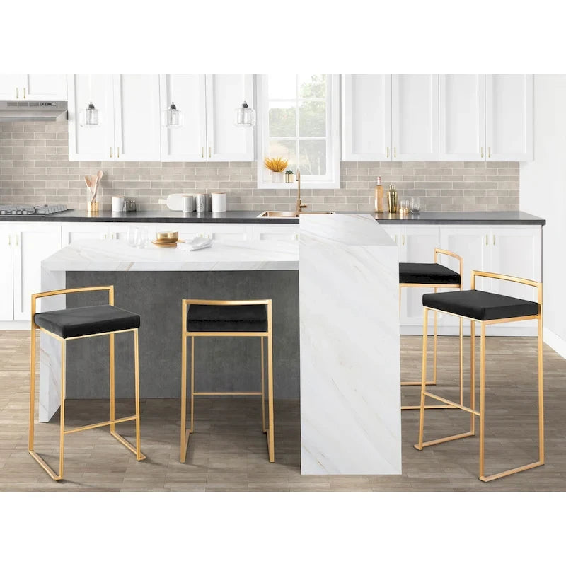 Sgabelli da bar impilabili Silver Orchid Forrest Gold (set da 2)
