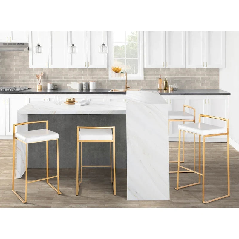 Sgabelli da bar impilabili Silver Orchid Forrest Gold (set da 2)