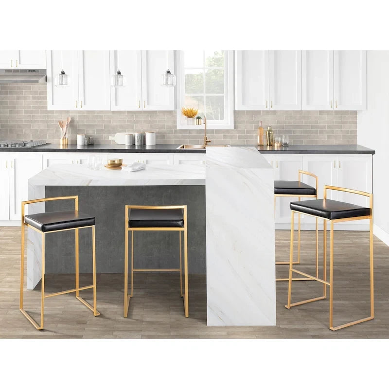 Sgabelli da bar impilabili Silver Orchid Forrest Gold (set da 2)