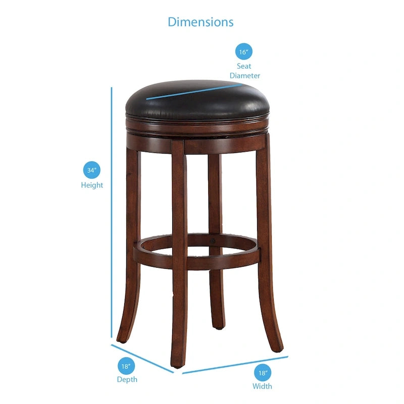 Sgabello da bar girevole Shelby, extra alto, da 86 cm
