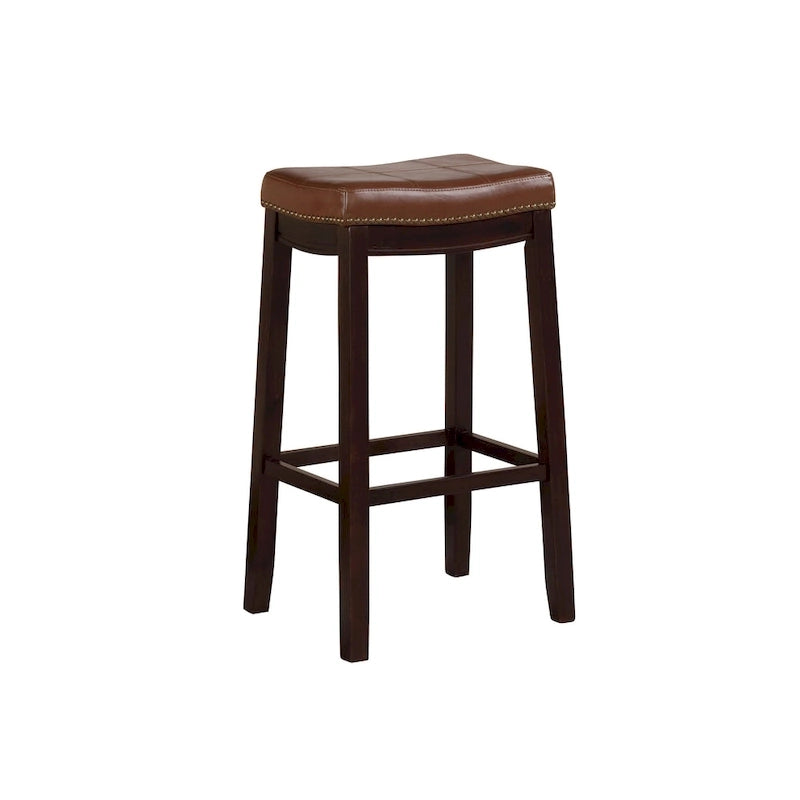 Sgabello da bancone Linon Willamette Espresso e Cognac