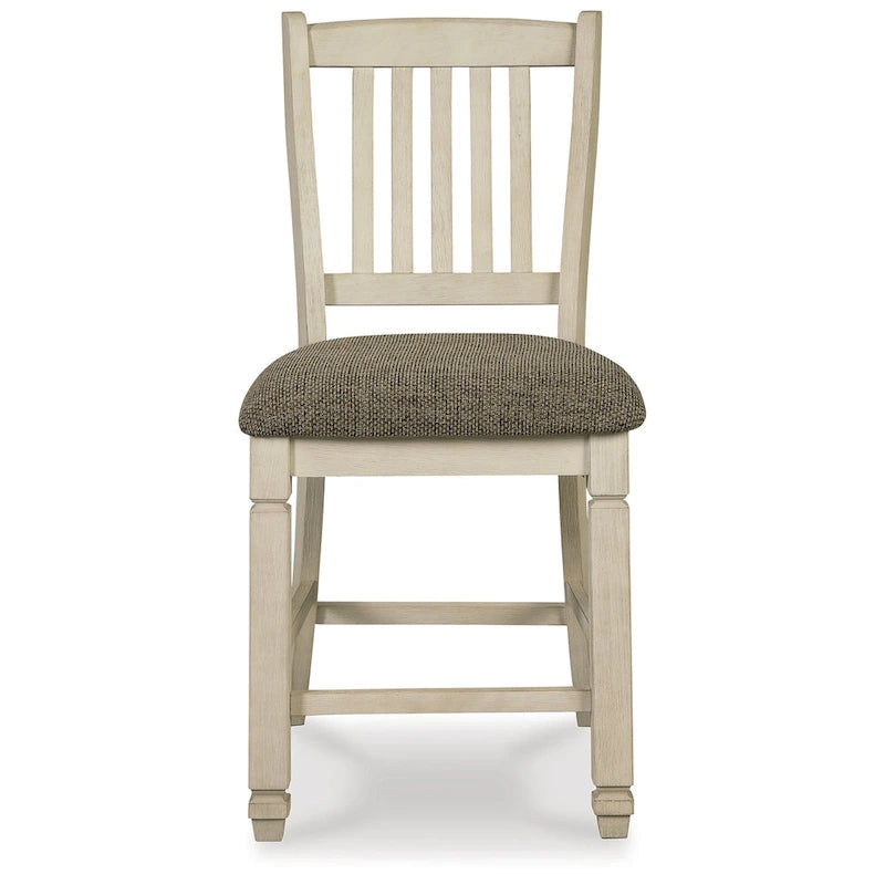 Signature Design by Ashley Bolanburg Pacchetto pranzo alto 7 pezzi bianco antico / marrone