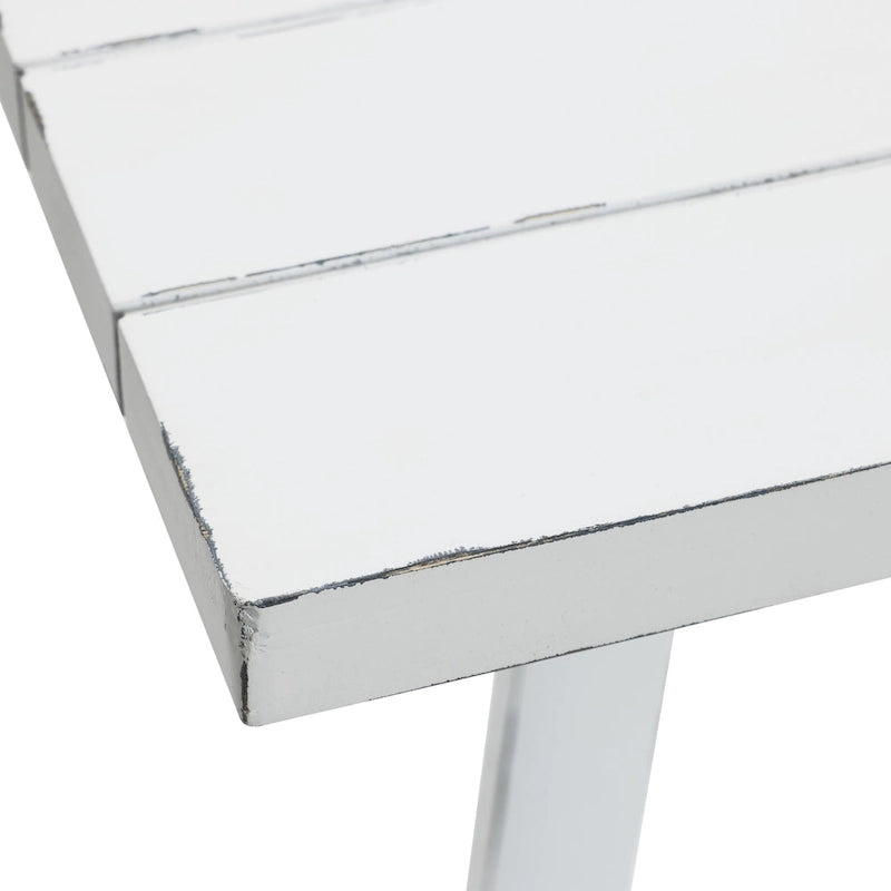 Consolle e Tavolo d'ingresso rustico bianco - 32,5 A x 47,9 L x 15 P