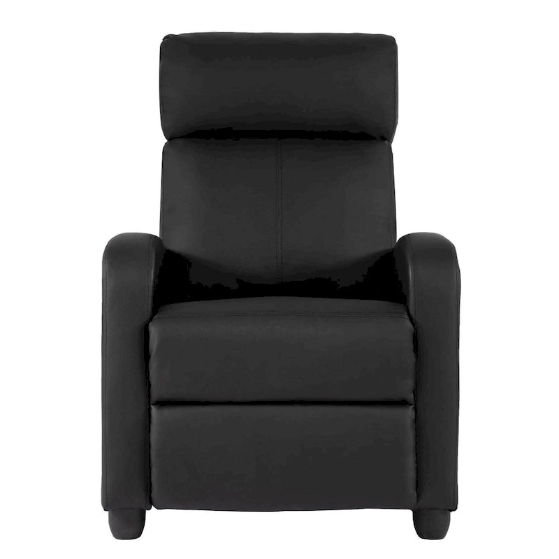 Poltrona reclinabile per massaggio a 2 punti Nell Black in similpelle di Furniture of America