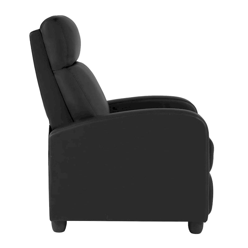 Poltrona reclinabile per massaggio a 2 punti Nell Black in similpelle di Furniture of America