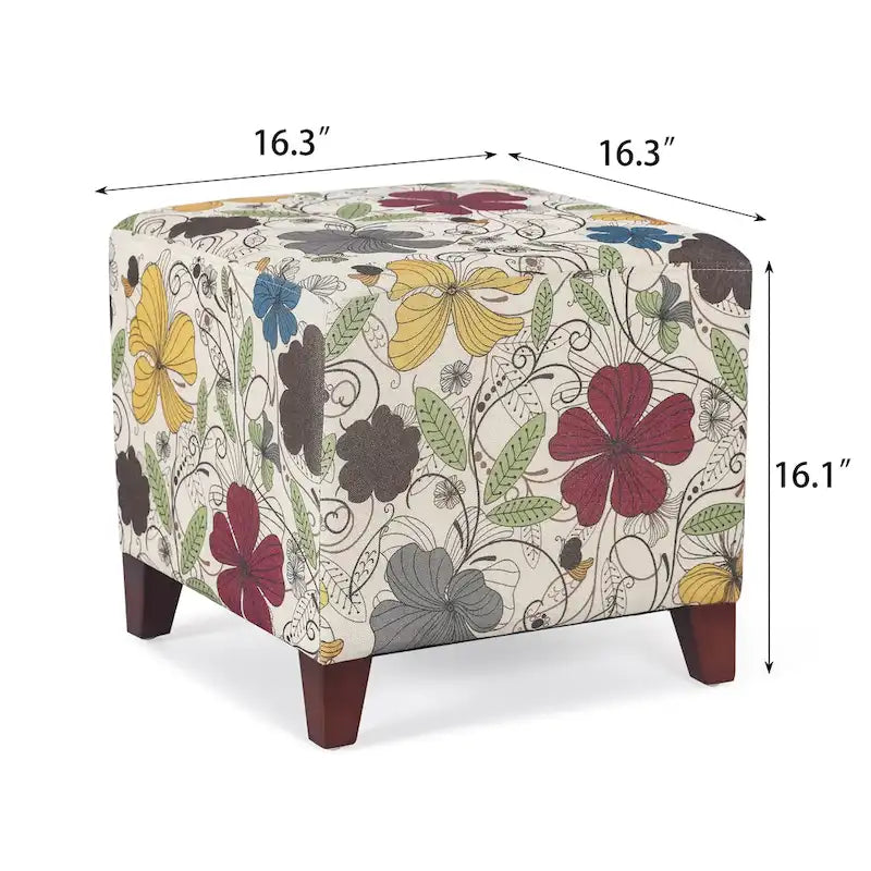 Adeco Sgabello Pouf Ottomano Cubo 16.3