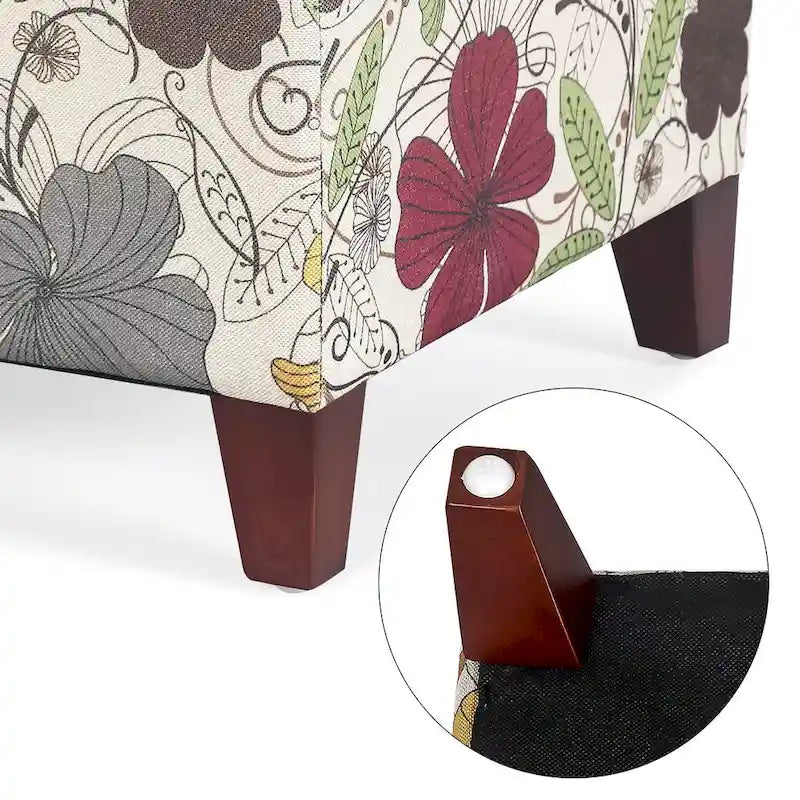 Adeco Sgabello Pouf Ottomano Cubo 16.3