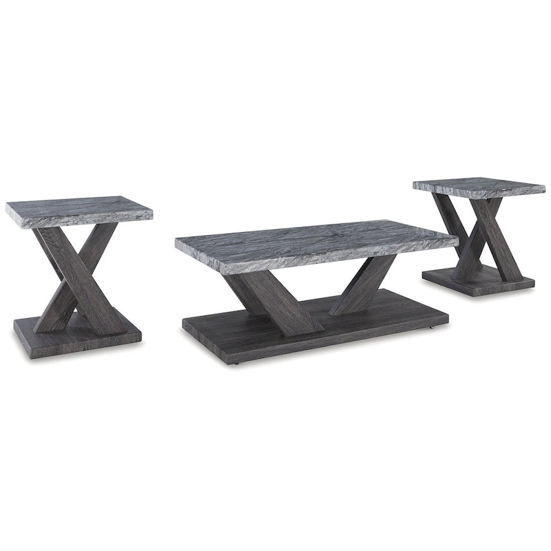 Signature Design by Ashley Bensonale Gray Table Set (Set di 3) - 48L x 24P x 18A