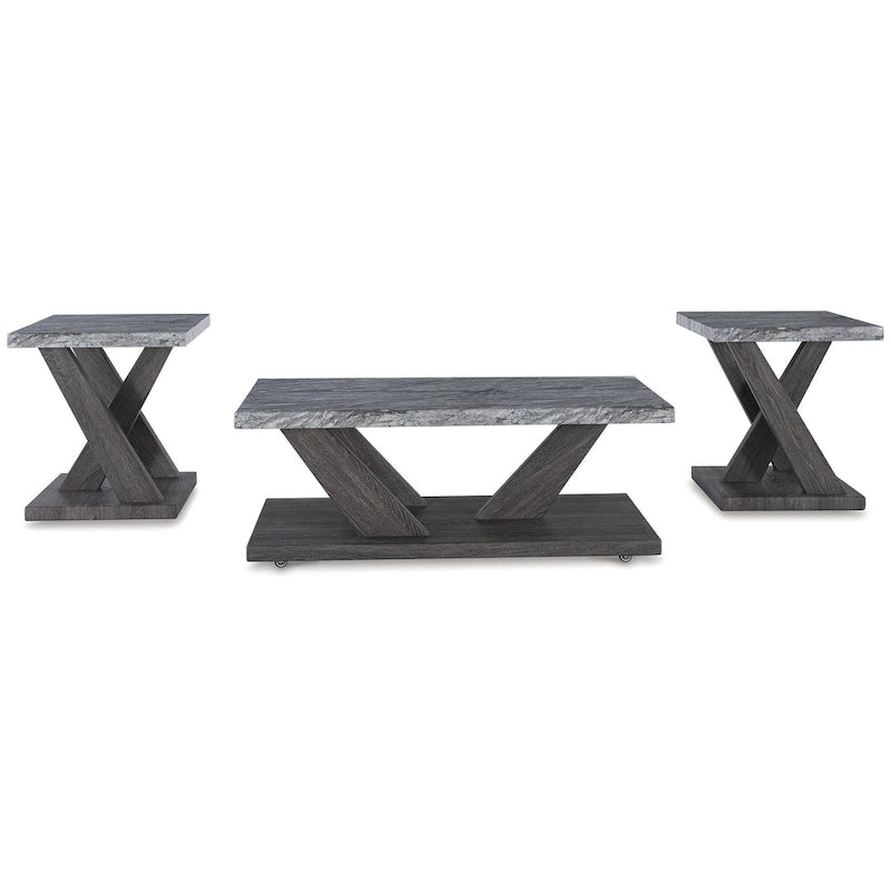 Signature Design by Ashley Bensonale Gray Table Set (Set di 3) - 48L x 24P x 18A