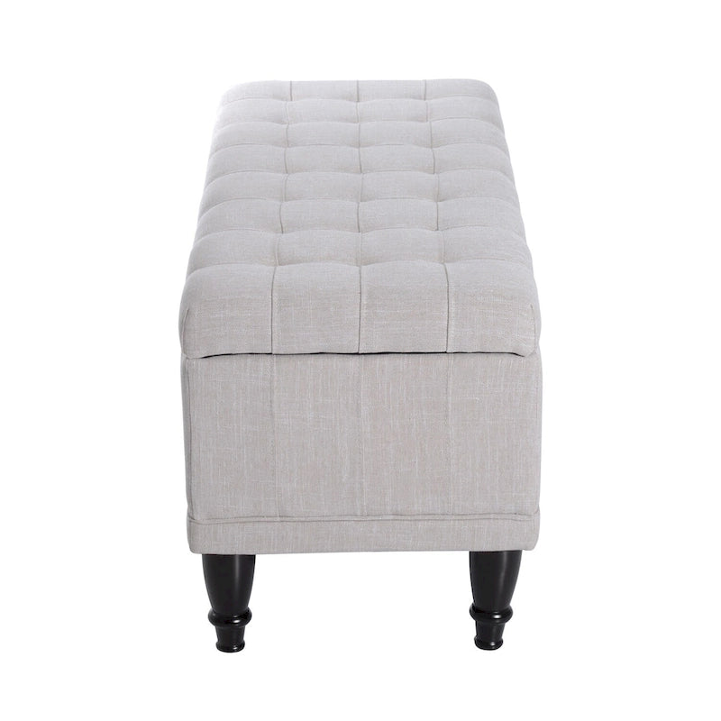 HomCom Panchina Ottomana Contenitore Rivestita in Tessuto Trapuntato da 107 cm - 17*41.5*19.5