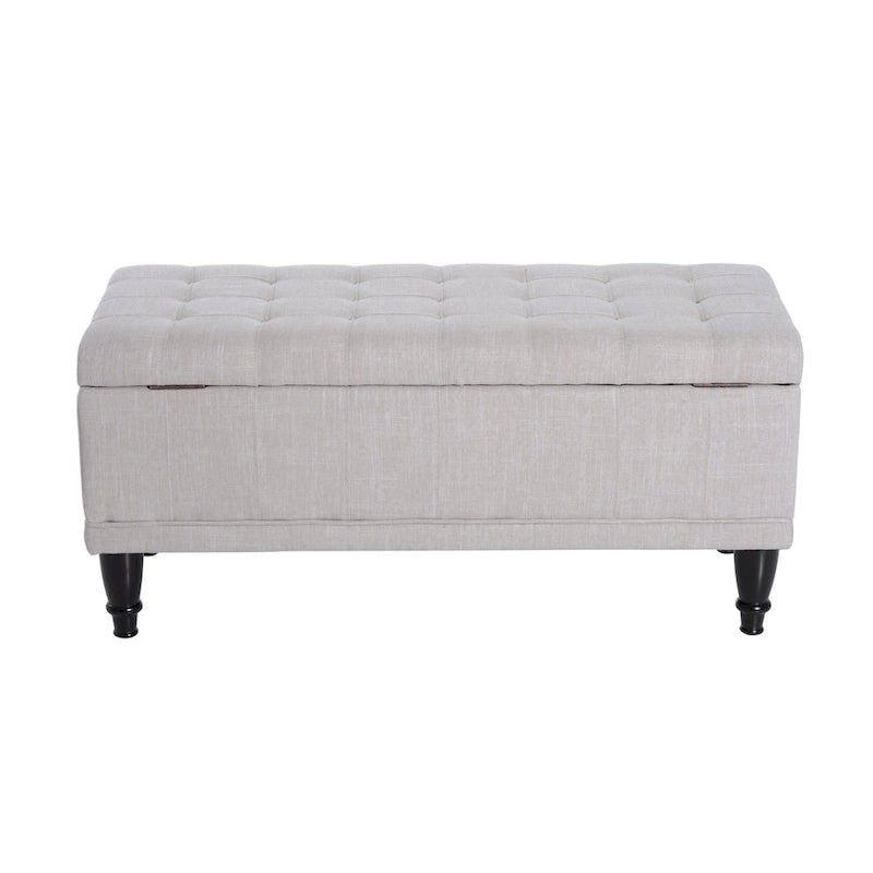 HomCom Panchina Ottomana Contenitore Rivestita in Tessuto Trapuntato da 107 cm - 17*41.5*19.5