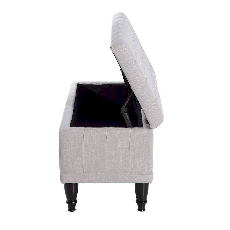 HomCom Panchina Ottomana Contenitore Rivestita in Tessuto Trapuntato da 107 cm - 17*41.5*19.5