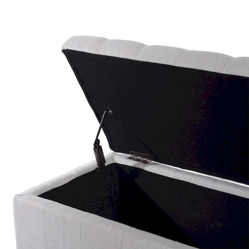 HomCom Panchina Ottomana Contenitore Rivestita in Tessuto Trapuntato da 107 cm - 17*41.5*19.5